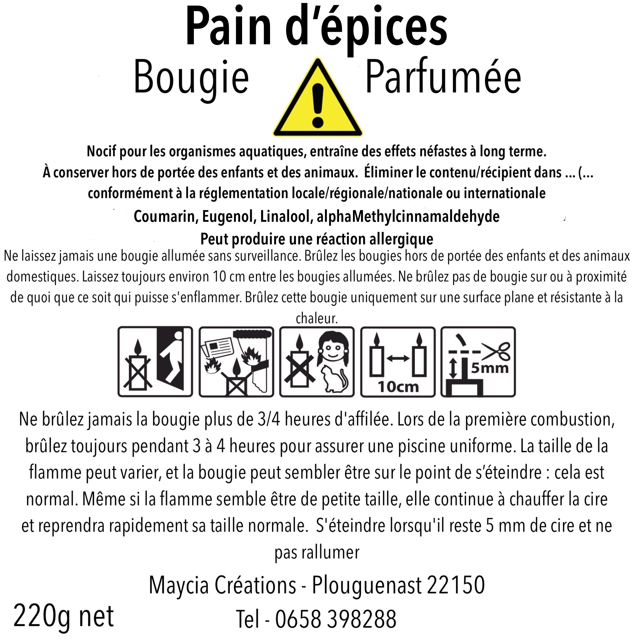 Étiquette pain d’epices