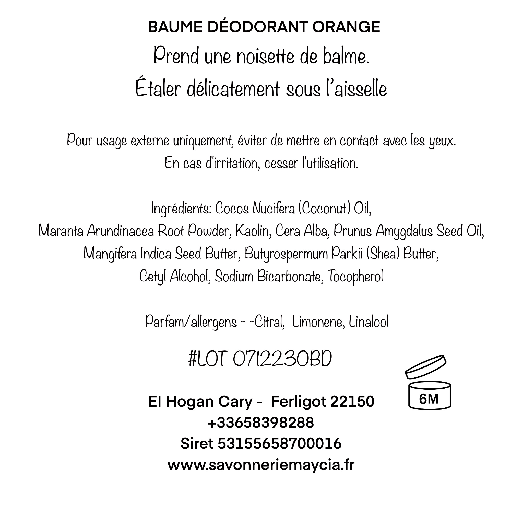 Baume deodorant orange – Image 4