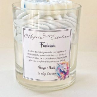 Bougie fantaisie parfum casse noisette