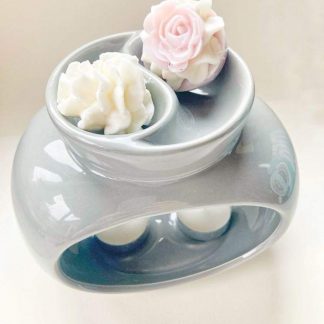 Brûle parfum en céramique couleur gris