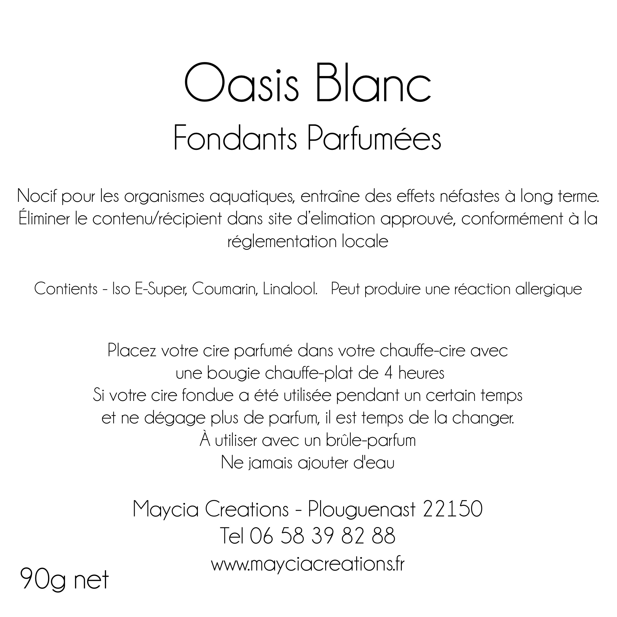 Oasis Blanc fondants parfumées – Image 8