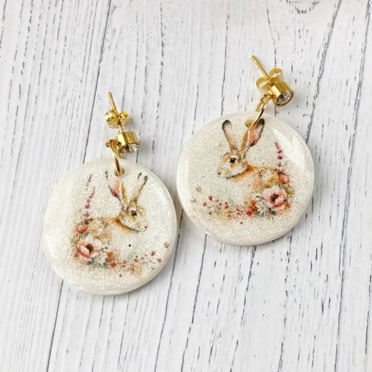 Boucles d’oreilles motif lièvre – Image 4