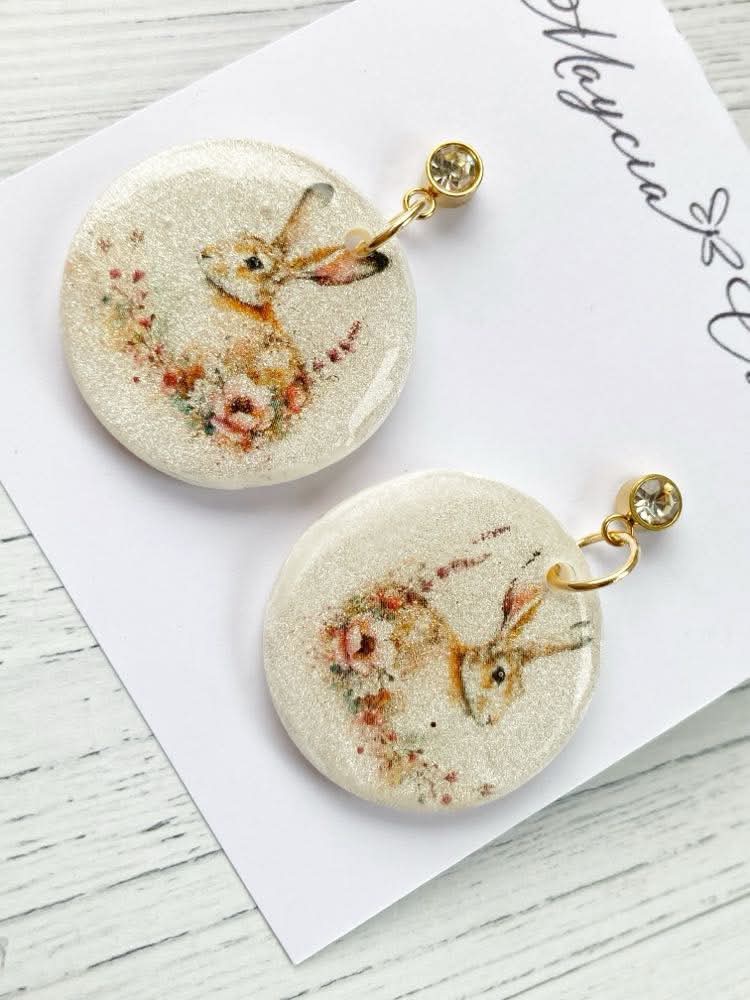 Boucles d’oreilles motif lièvre – Image 2