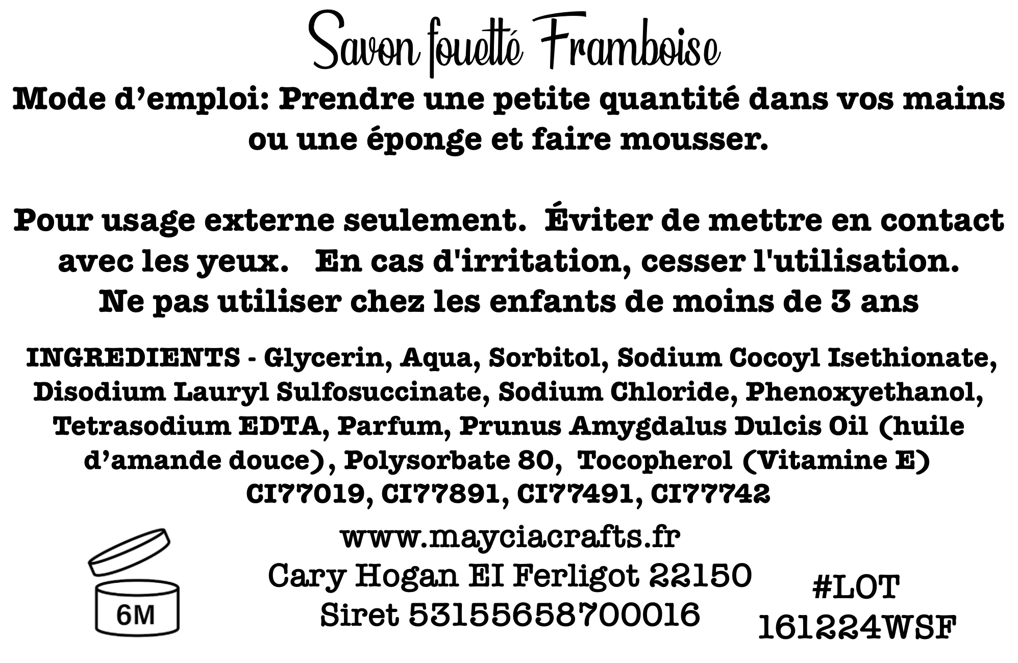 Savon Fouetté Framboise Naturel – Image 6