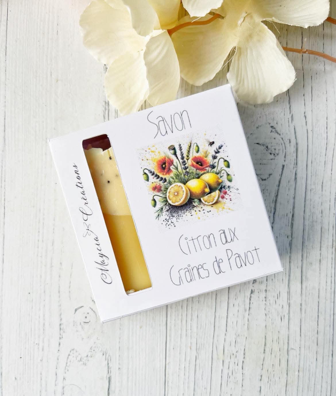 Savon Artisanal Fait Main - Citron aux Graines de Pavot – Image 6