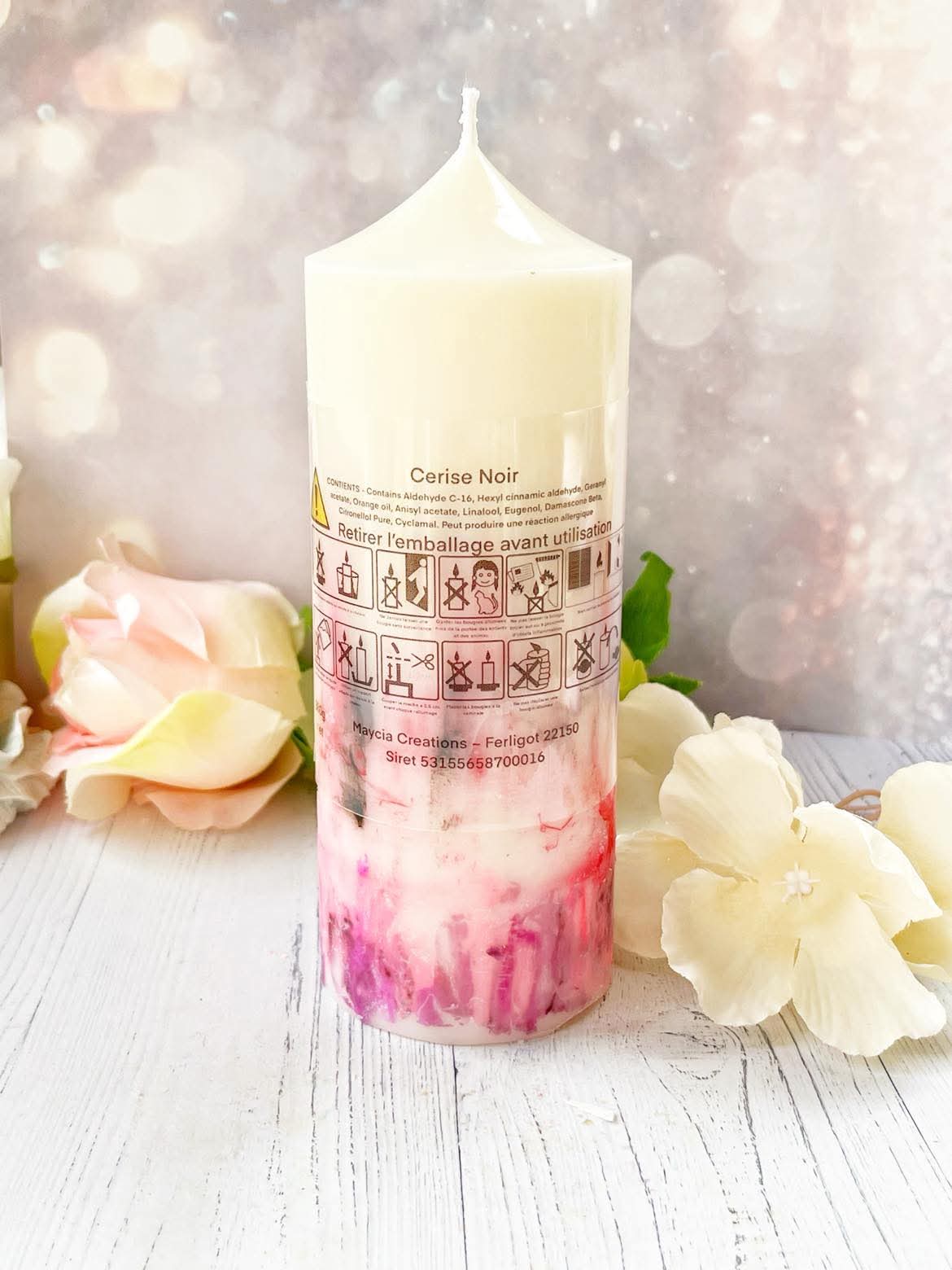 Bougie pilier cerise noire | Ambiance Gourmande – Image 6