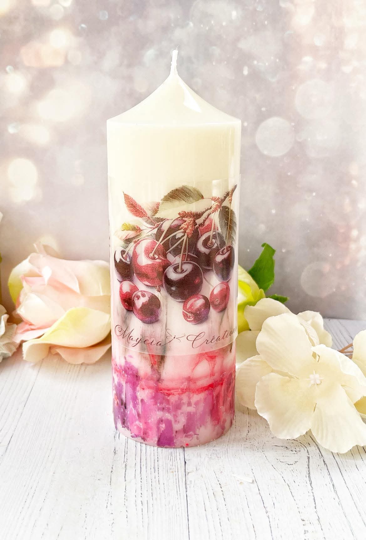 Bougie pilier cerise noire | Ambiance Gourmande – Image 4